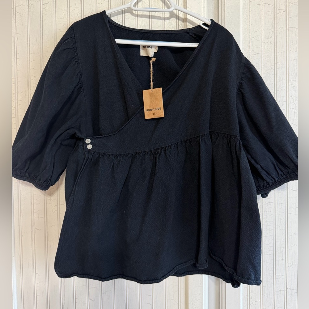Rudy Jude Day blouse black indigo new with tags.